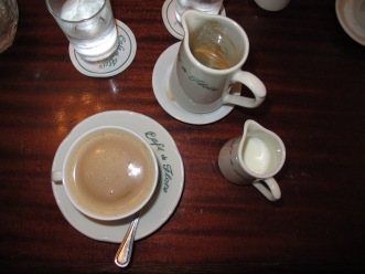 Coffee from Cafe de Flore (famous coffee shop in Paris)