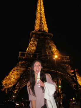 We climbed halfway up the Eiffel Tower, I think I deserved some soft serve.