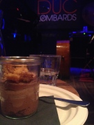 a little chocolate mousse with almond crumbles before the jazz concert