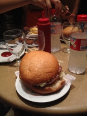 First meal in Barcelona: hamburgesa