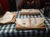 Nutella Piadina...tasted like a crepe made with a tortilla. (it's actually flatbread)